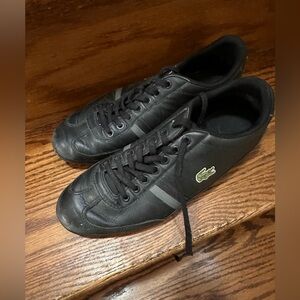 Lacoste Black Leather Sneakers